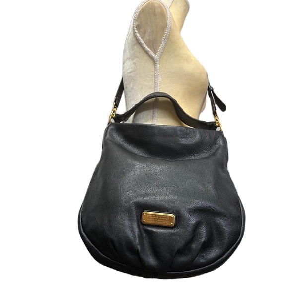EUC Marc Jacobs Black Pebble Leather Hobo/crossbody Bag With Long Strap - Picture 2 of 10